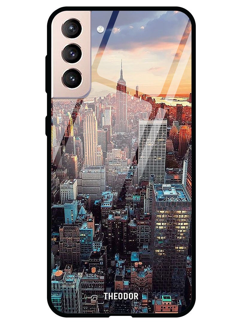 Theodor Protective Tempered Glass Case Cover Samsung Galaxy S21 PLUS  Newyork City - Image 1