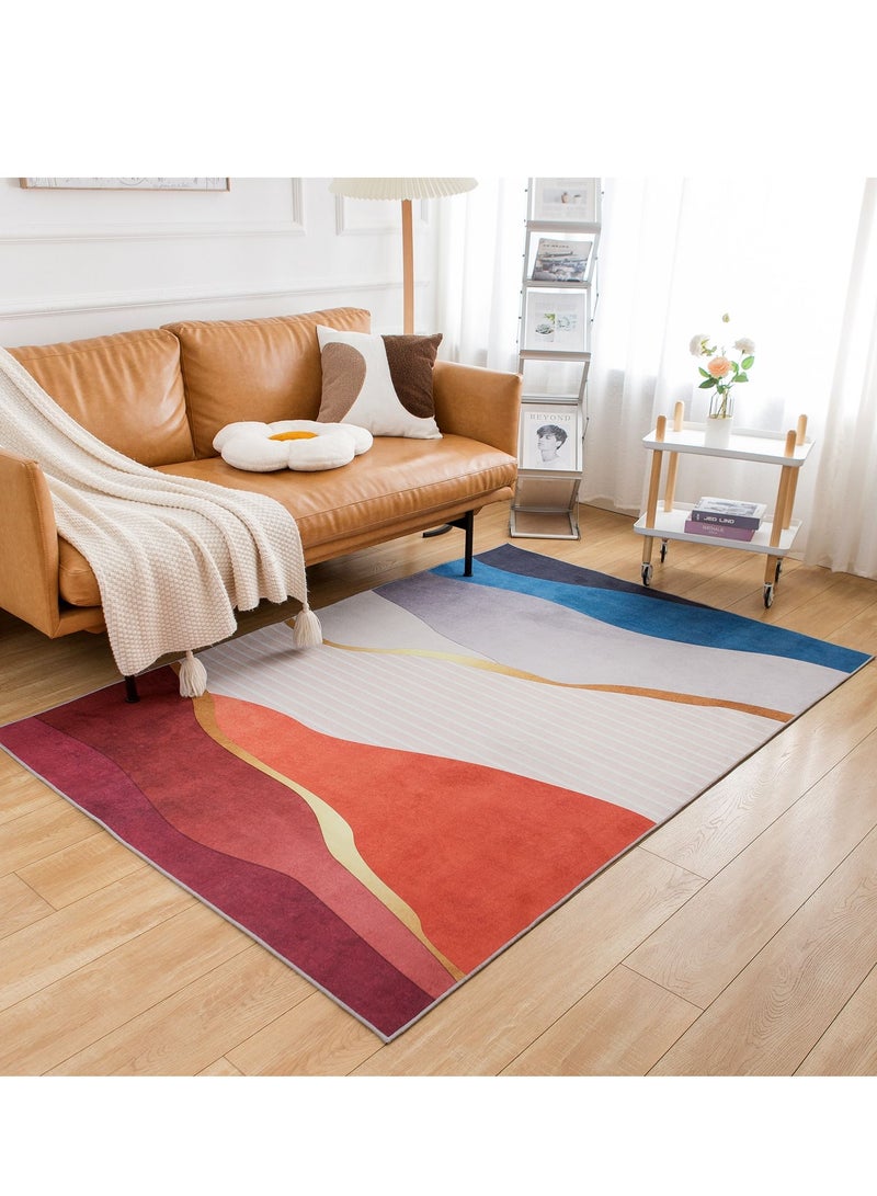 Sharpdo Area Rugs Modern Simple Short Pile Carpet Living Room Bedroom Rug Anti-slip Floor Carpet Home Decor 160 * 230CM  - Image 3