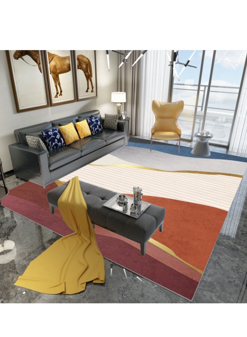 Sharpdo Area Rugs Modern Simple Short Pile Carpet Living Room Bedroom Rug Anti-slip Floor Carpet Home Decor 160 * 230CM  - Image 2