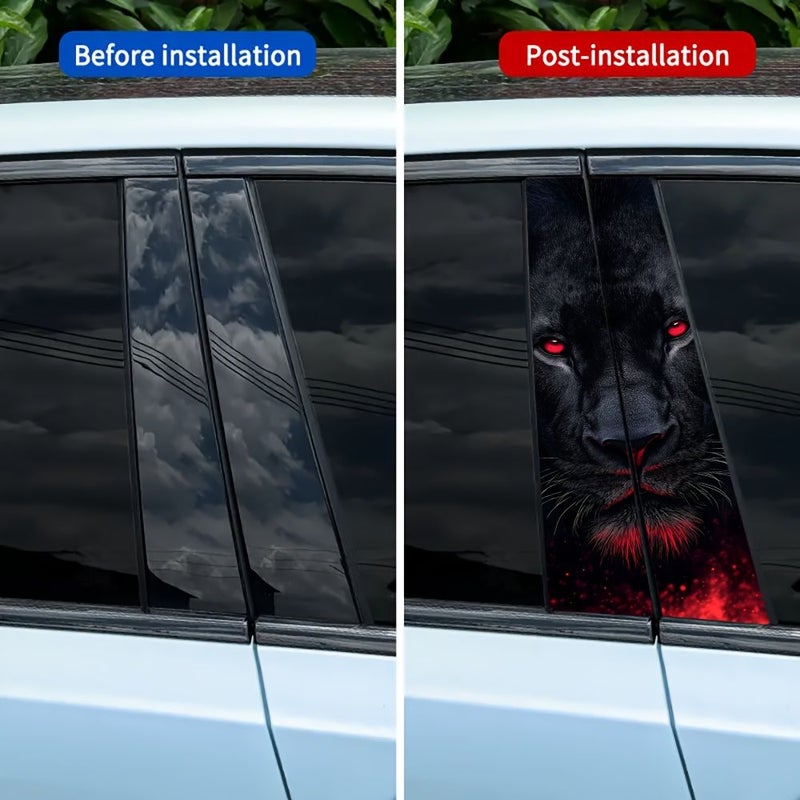 Polychrome 2D Plane Car Sticker 2pcs Waterproof Self Adhesive Scratch Resistant Vehicle Decal - Image 3