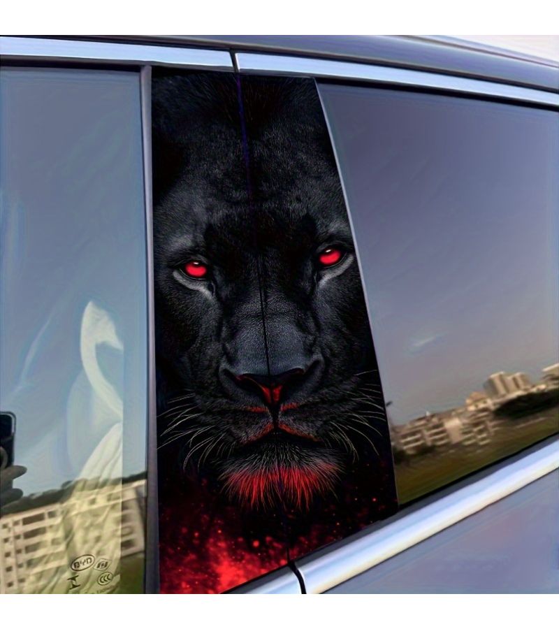 Polychrome 2D Plane Car Sticker 2pcs Waterproof Self Adhesive Scratch Resistant Vehicle Decal - Image 1