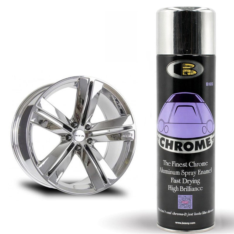 Bosny 4 Pcs Bosny Chrome Spray Paint– High Gloss Chrome Effect Aerosol Paint, Fast Dry Aluminum Spray Enamel for Metal, Car Rims, Bike Parts, DIY Decoration & Rust Protection - Image 2