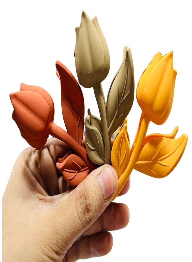 Luxelocks Pack of 4pcs, Floral Hair claw Clips, Tulip Design, Hair Claw Matte Tulip Flower Hair Clutcher for women & girls - Image 5