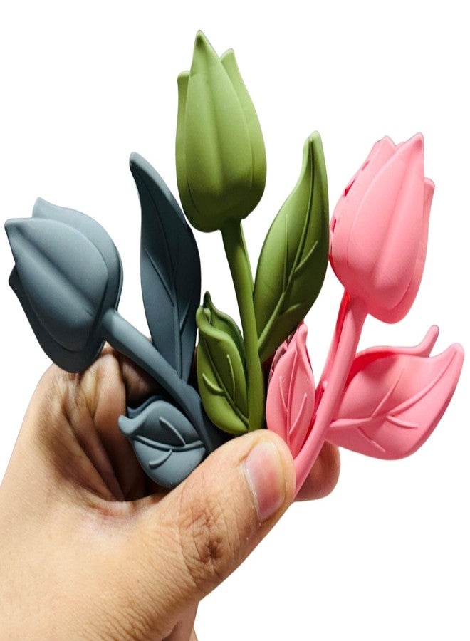 Luxelocks Pack of 4pcs, Floral Hair claw Clips, Tulip Design, Hair Claw Matte Tulip Flower Hair Clutcher for women & girls - Image 4