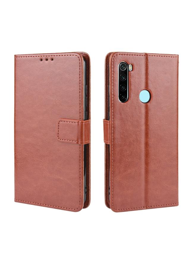 The Bros Case For Xiaomi Redmi Note 8T Retro Crazy Horse Texture Horizontal Flip Leather Case with Holder & Card Slots & Photo Frame