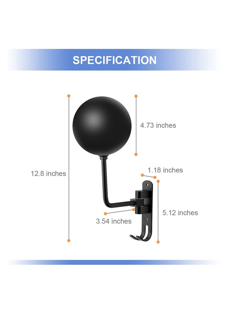 Excefore Helmet Holder, Helmet Holder for Bike 180 Degree Rotation Helmet Rack Motorcycle with 2 Hooks Helmet Hanger  - Image 5