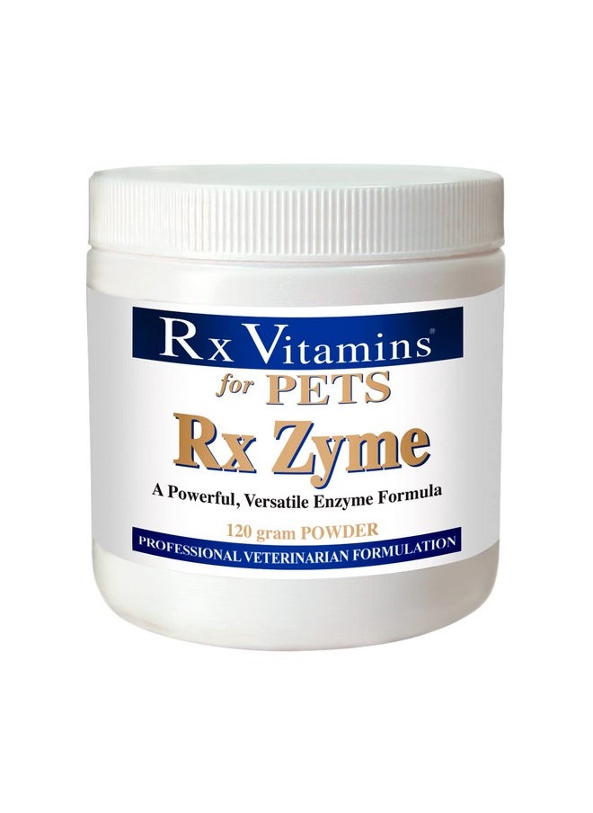 ركس فيتامينز - للحيوانات الأليفة Rx Zyme للكلاب والقطط - يساعد في علاج اضطرابات الجهاز الهضمي - يضاف إلى الطعام - مسحوق 120 جرام - Image 1