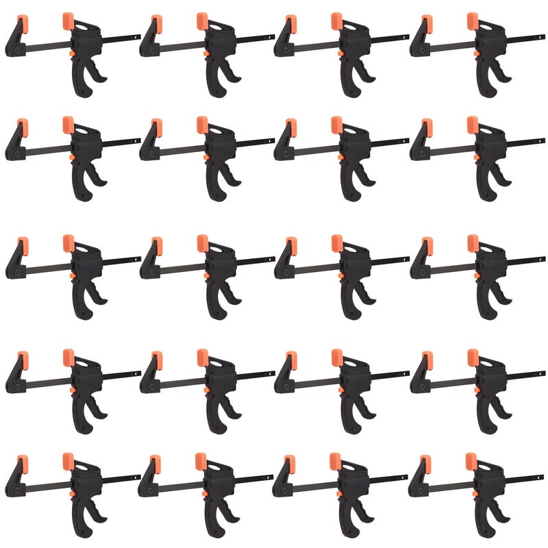 GENHAKON 20 Pack 4 Inch F Bar Clamp Medium Duty 70lbs One Handed ClampsSpreader Bar Clamps for Woodworking Crafting by GENHAKON - Image 2