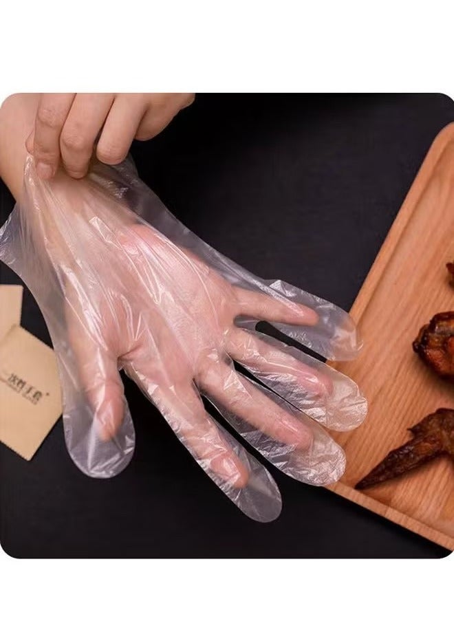 GMORO 50 Pieces Disposable Food Preparation Gloves of Plastic Food Safe Disposable Gloves,Each Individually Wrapped in Kraft Paper - Image 5