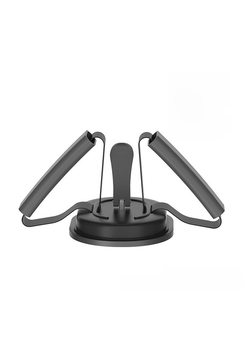 Generic Dual-Color Suction Sit-Up Aid Fitness Ab Trainer Home Rope-Black 