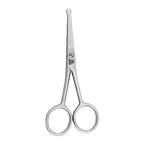 ARSUK Baby Nail Scissors for Kids Rounded Tip for Fingernail Toenail & Hair Multi-purpose Grooming Beauty Tools for Nose, Ear, Eyebrow Facial Hair of Men and Women Stainless Steel 4 Inch - Image 1