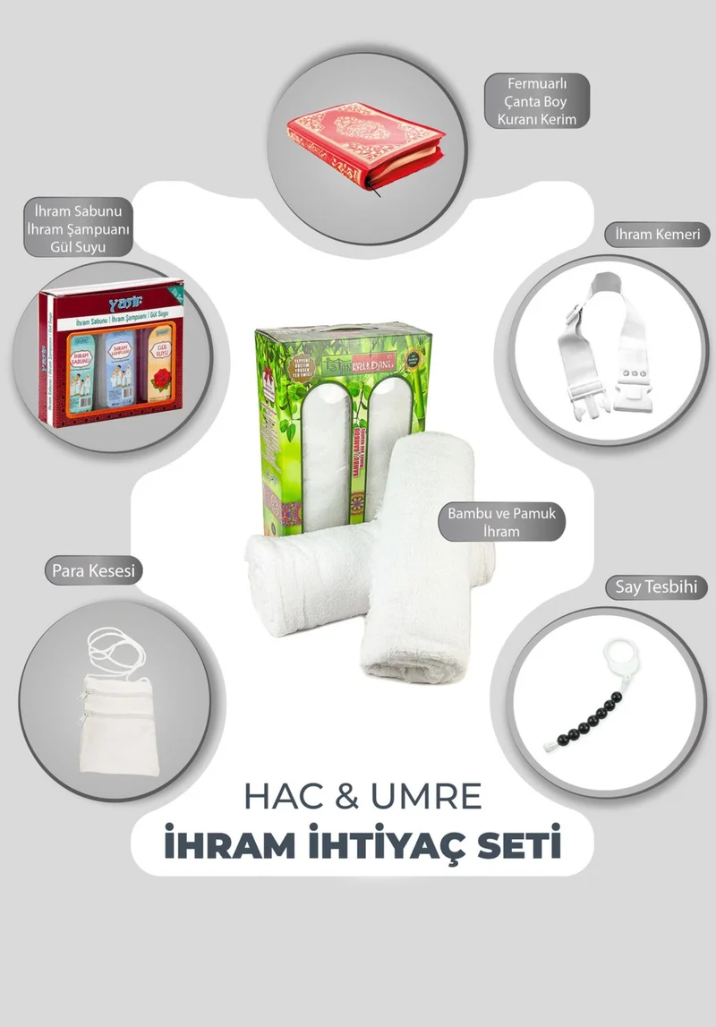 ايهفان Men's Hajj Umrah Ihram Need Set SET02