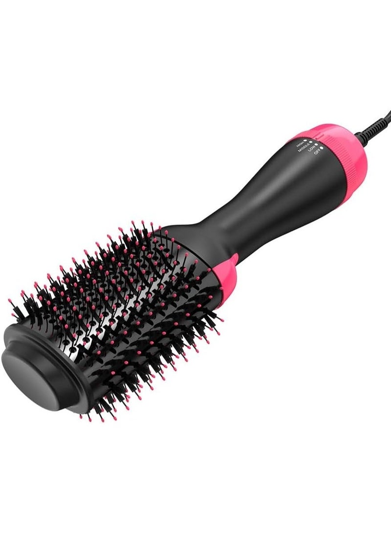فرشاة الهواء الساخن 2 في 1 مجفف شعر  ومصفف احترافي |  وردي/أسود - Image 4