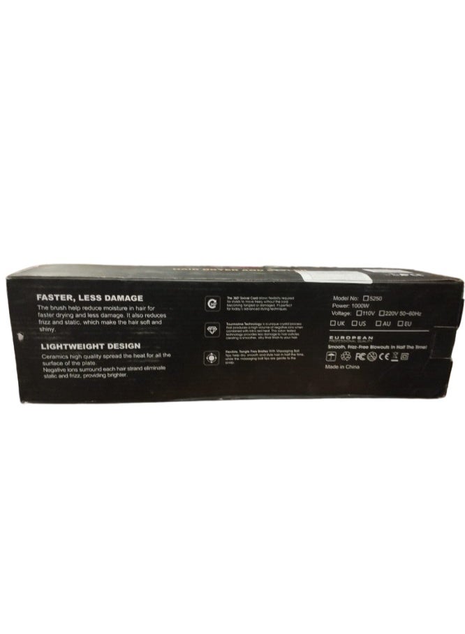 فرشاة الهواء الساخن 2 في 1 مجفف شعر  ومصفف احترافي |  وردي/أسود - Image 2