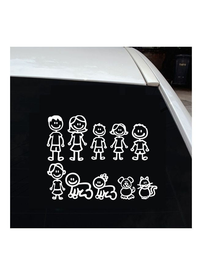 NIBEMINENT DIY Self Adhesive Family Figure Decals Die Cut Vinyl Sticker Bumper Car Window Slap Fun Dog Cat Baby Kids Decal - Image 4