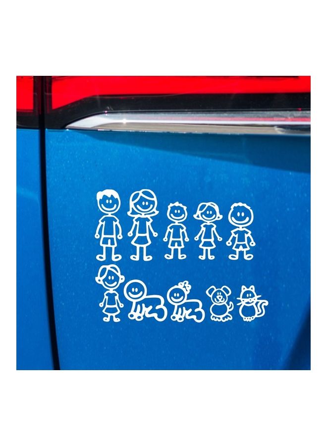 NIBEMINENT DIY Self Adhesive Family Figure Decals Die Cut Vinyl Sticker Bumper Car Window Slap Fun Dog Cat Baby Kids Decal - Image 5