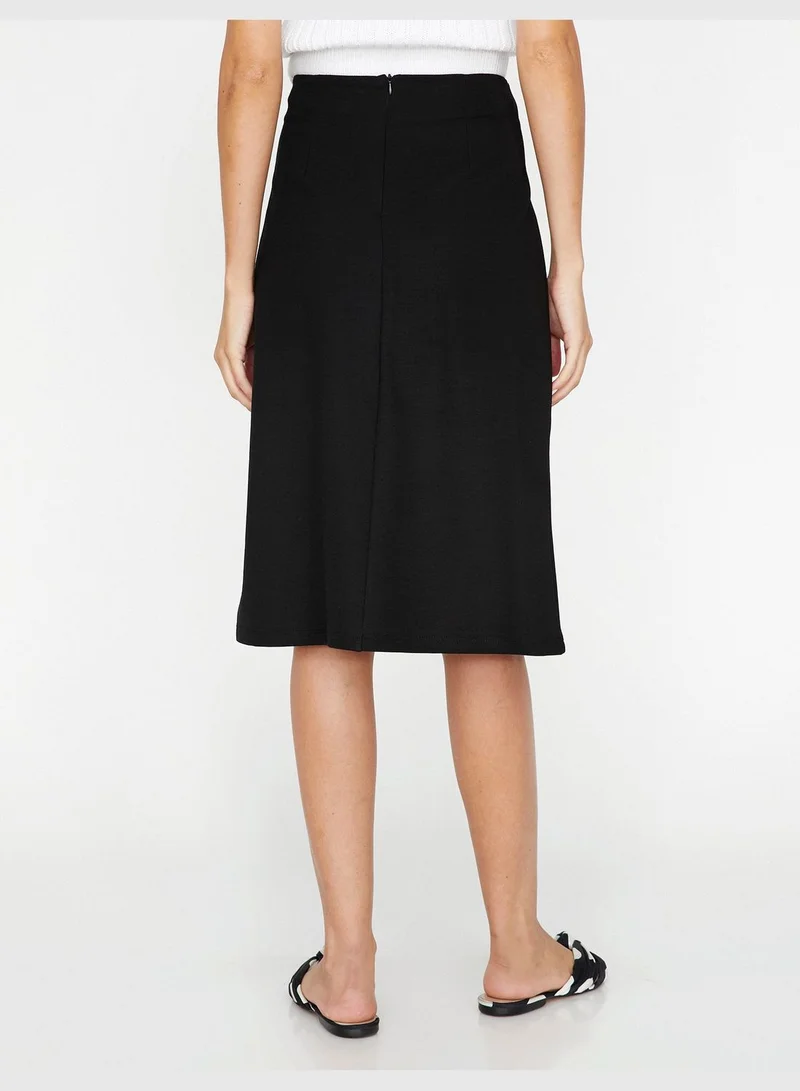 KOTON Medium Rise Skirt