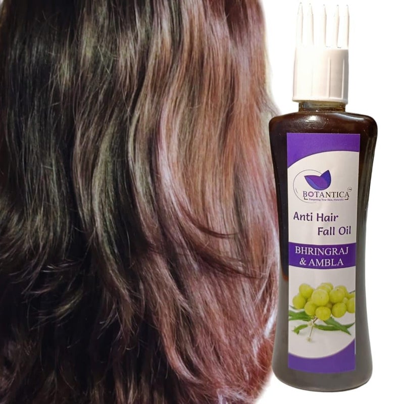 BOTANTICA Natural Amla  Bhringraj Hair Oil  Herbal Oil for Boosting Hair Growth  Nonsticky Hair Oil  Silicone  Mineral Oil Free  Suitable for All Hair Types  Powered Botanics100ml - Image 4