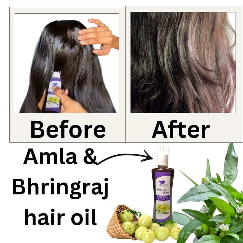 BOTANTICA Natural Amla  Bhringraj Hair Oil  Herbal Oil for Boosting Hair Growth  Nonsticky Hair Oil  Silicone  Mineral Oil Free  Suitable for All Hair Types  Powered Botanics100ml - Image 3