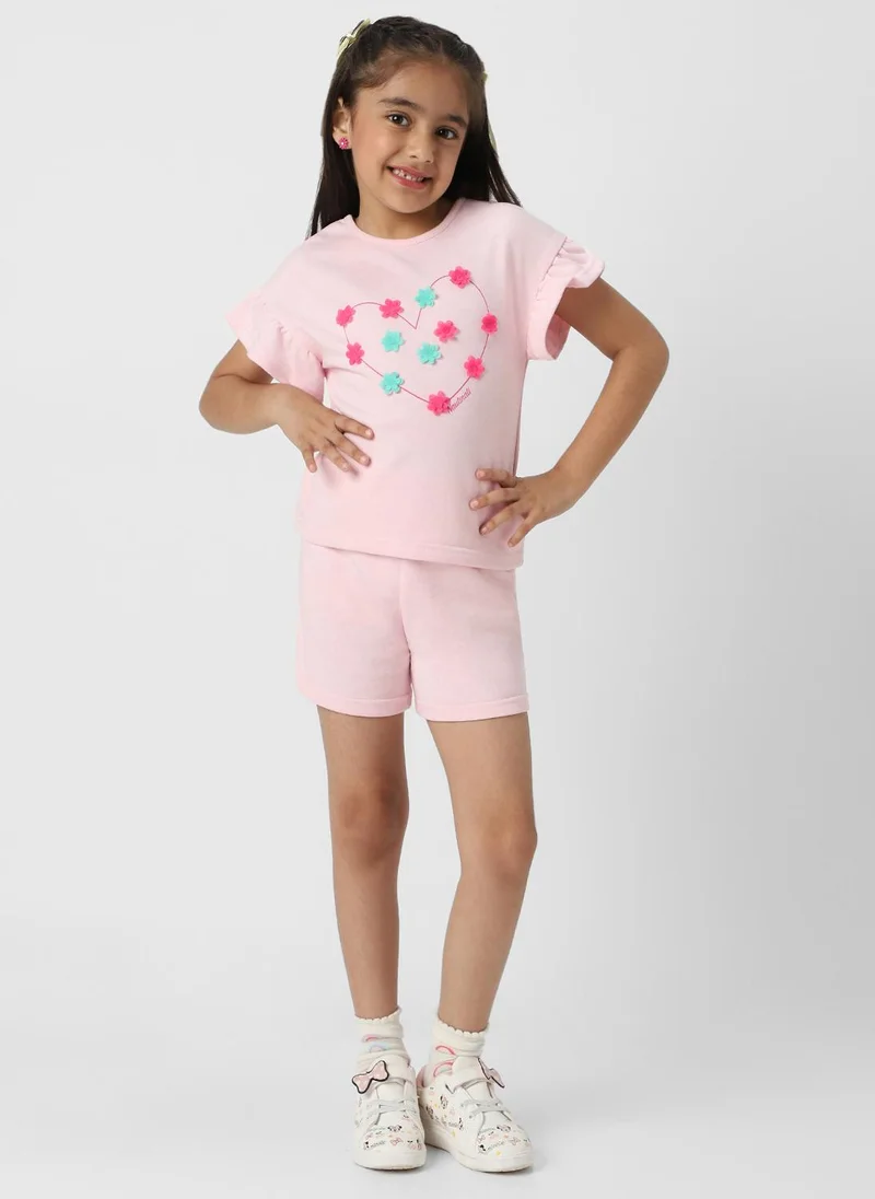 Nautinati Nautinati Girls' Combo Set of Top and Shorts