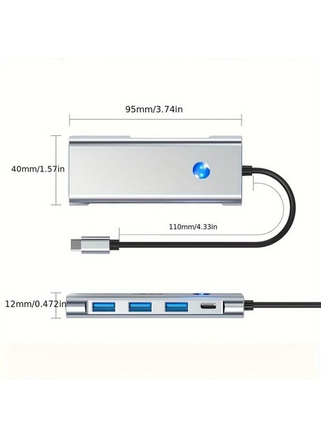 محول Type C 7 في 1 مع 4K HDTV و PD 100W ومنافذ USB 3.0 وقارئ بطاقات SD/TF - Image 2