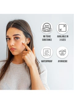 Furr FURR Hydrocolloid Acne Relief Patches for Pimples, with Turmeric and Neem, Reduces Acne, Spots and Blemishes, Waterproof & Invisible, 12 Patches (12mm) - Pack of 3  - Image 2