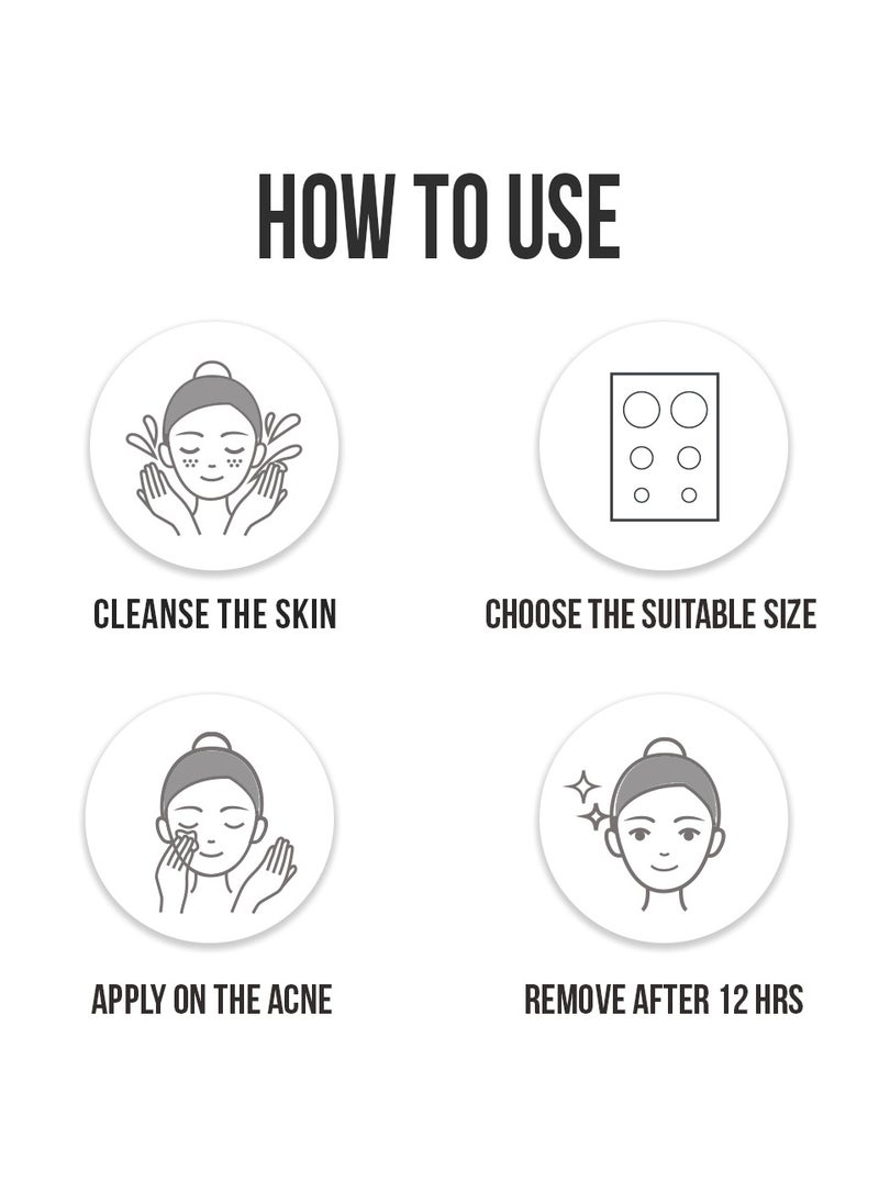 Furr - FURR Hydrocolloid Acne Relief Patches for Pimples, with Turmeric and Neem, Reduces Acne, Spots and Blemishes, Waterproof & Invisible, 12 Patches (12mm) - Pack of 3 - Image 1