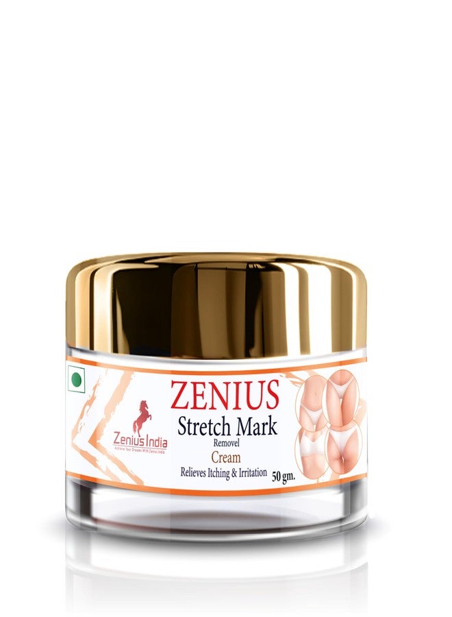 Zenius India كريم زينيوس لعلاج علامات التمدد | تركيبة أيورفيدية لترطيب البشرة وتغذيتها | مناسب للرجال والنساء | 50 جرام - Image 1