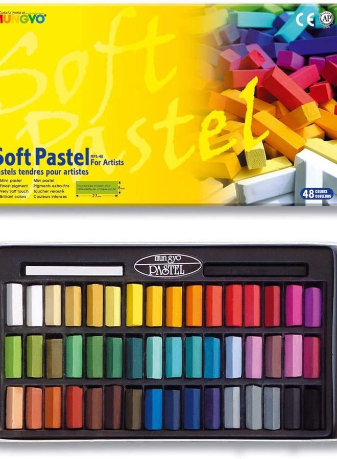 Mungyo Non Toxic Soft Pastel Set of 48 Assorted Colors Square Chalk(US English Version) - New Version - Image 2