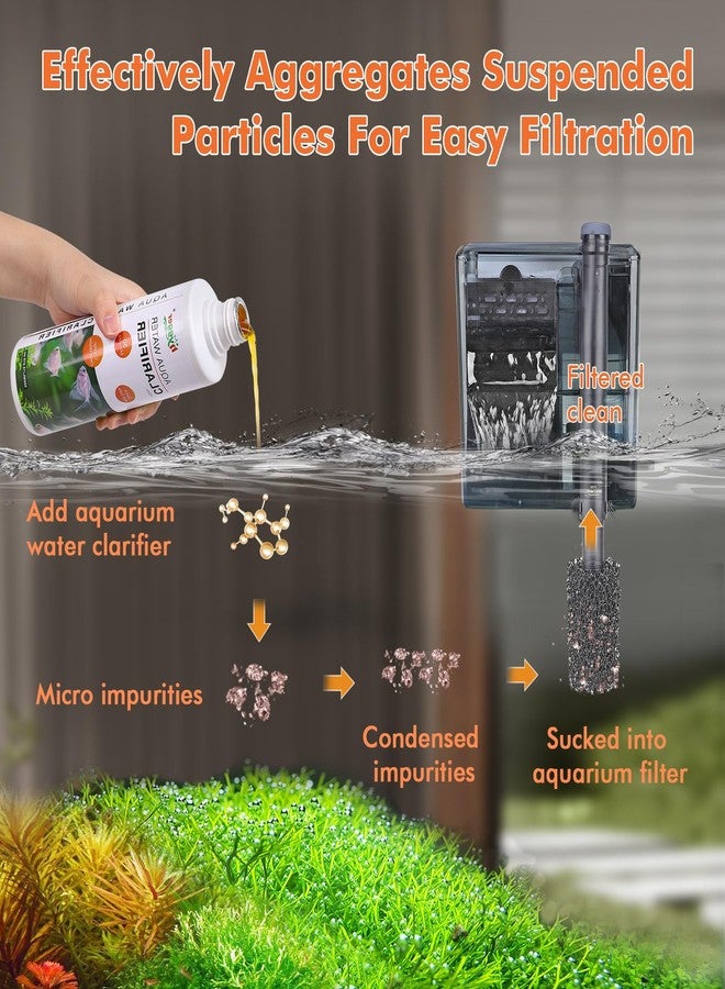 هايغر مُنقّي مياه أحواض السمك من هيغر، مُنقّي مياه لأحواض الأسماك، يُنقّي المياه العكرة لأحواض المياه العذبة والمالحة، 1000 مل - Image 4