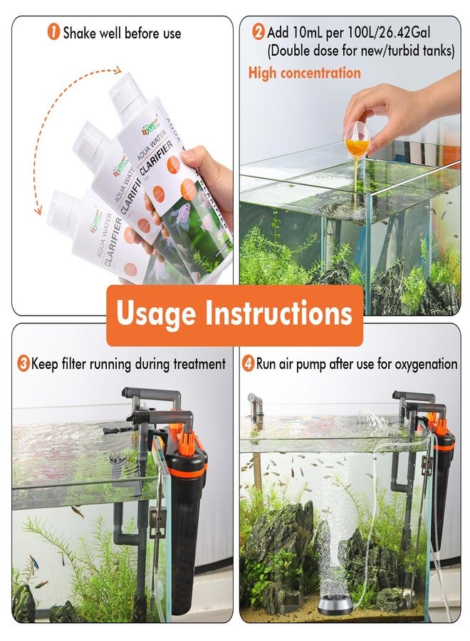 هايغر مُنقّي مياه أحواض السمك من هيغر، مُنقّي مياه لأحواض الأسماك، يُنقّي المياه العكرة لأحواض المياه العذبة والمالحة، 1000 مل - Image 5