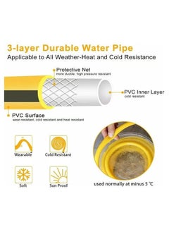 XiuWoo 15m Hose Reel Set Garden Hose Holder Flexible Metal Hose Holder With Leak Proof Nozzle  - Image 5