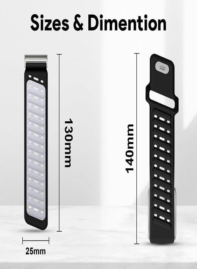 DADO Modified Silicone Sport Replacement Band Compatible with WHOOP 5.0, One, Peak, and Life Fitness Tracker – Breathable, Durable & Comfortable | Not for Whoop Gen 4 (Black Grey, Life/MG) - Image 3