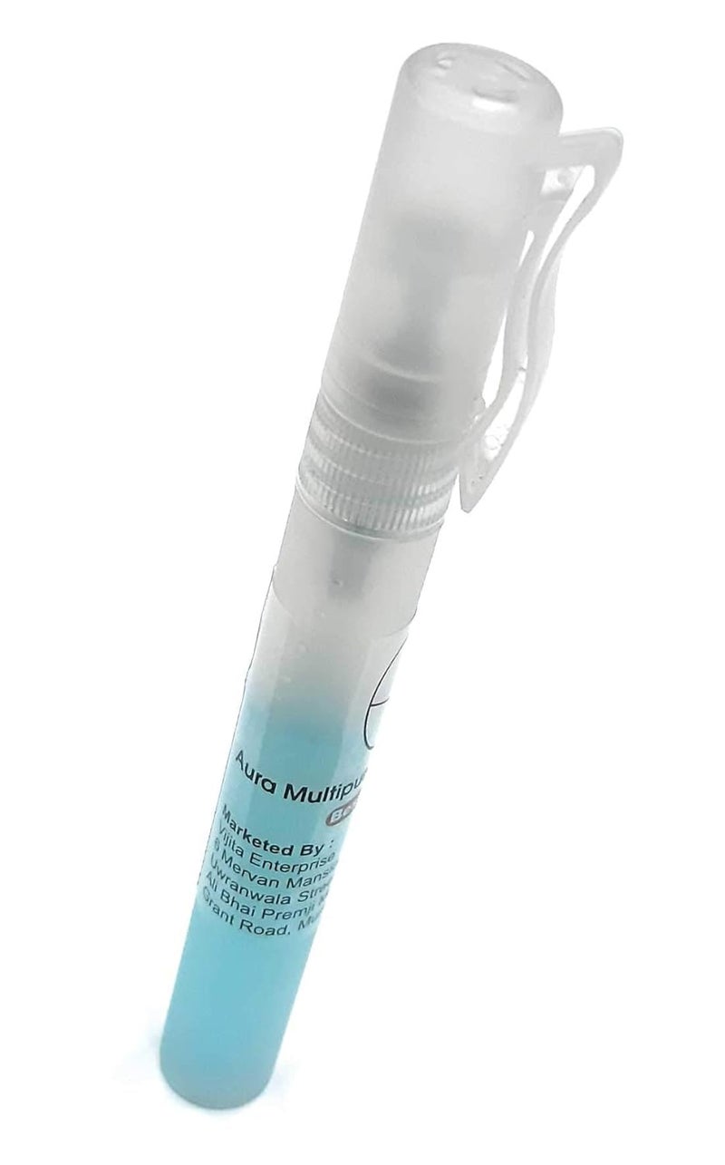 Aura Multipurpose Mist Spray Pet Bottles Empty Spray Bottle Rose Water Hair Spray Daily Use Travel Reusable Refillable Transparent Empty Pocket Spray Bottle Pack Of 5 10 ML - Image 3