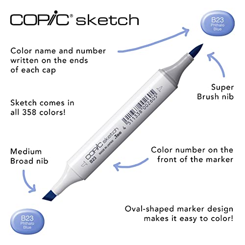 Copic Sketch, Ultra-blendable Alcohol Markers, 72pc Set B - Image 2