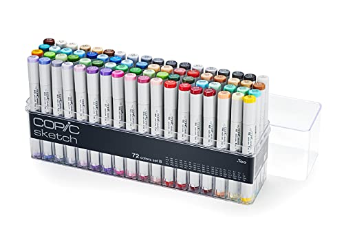 Copic Sketch, Ultra-blendable Alcohol Markers, 72pc Set B - Image 1