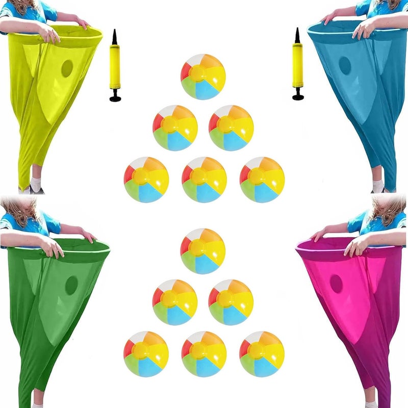 IJEUH Granny Pants Yard Game, Granny Pants Outdoor Party Game Granny Pants Outdoor Game with Bouncy Balls and Pump Fun Family Reunion & Adult Yard Games for Groups - Image 1