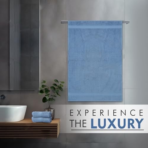 Ambra Linens 500 GSM Highly Absorbent Towel, 100% Cotton, Soft and Plush, All Seasons Use, Large, Everyday Use, Durable (1 Piece of Bath Towel, Sky Blue) - Image 4