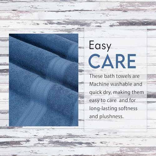 Ambra Linens 500 GSM Highly Absorbent Towel, 100% Cotton, Soft and Plush, All Seasons Use, Large, Everyday Use, Durable (1 Piece of Bath Towel, Sky Blue) - Image 5