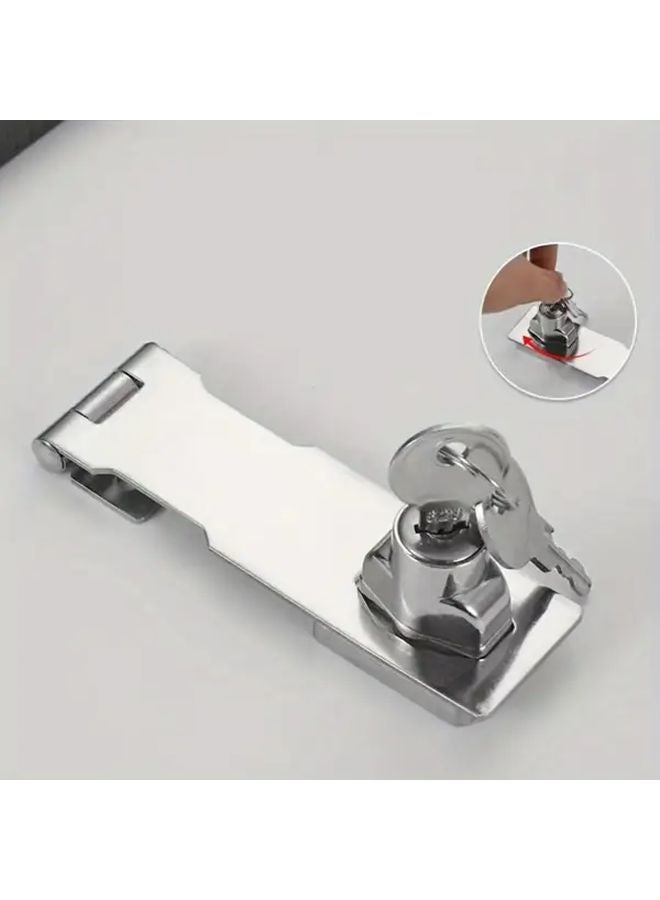 201 Stainless Steel Anti Theft Safety Lock Set With Key Silvery 1 Set - Image 3