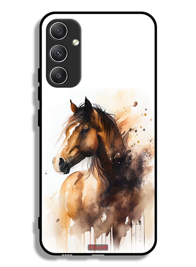 Tolwak Samsung Galaxy A34 5G Protective Case Cover Horse Abstract Art - Image 1