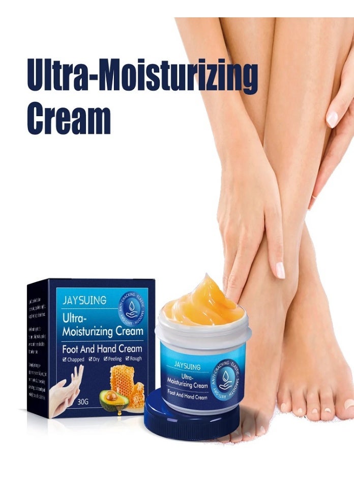 Jaysuing Ultra Moisturizing Cream ,Foot And Hand Cream With Shea Butter & Beeswax, Cracked Heel Repair Cream for Dry, Rough Feet, Callus & Heel Relief, Softening and Hydrating for Hands & Feet - Image 4