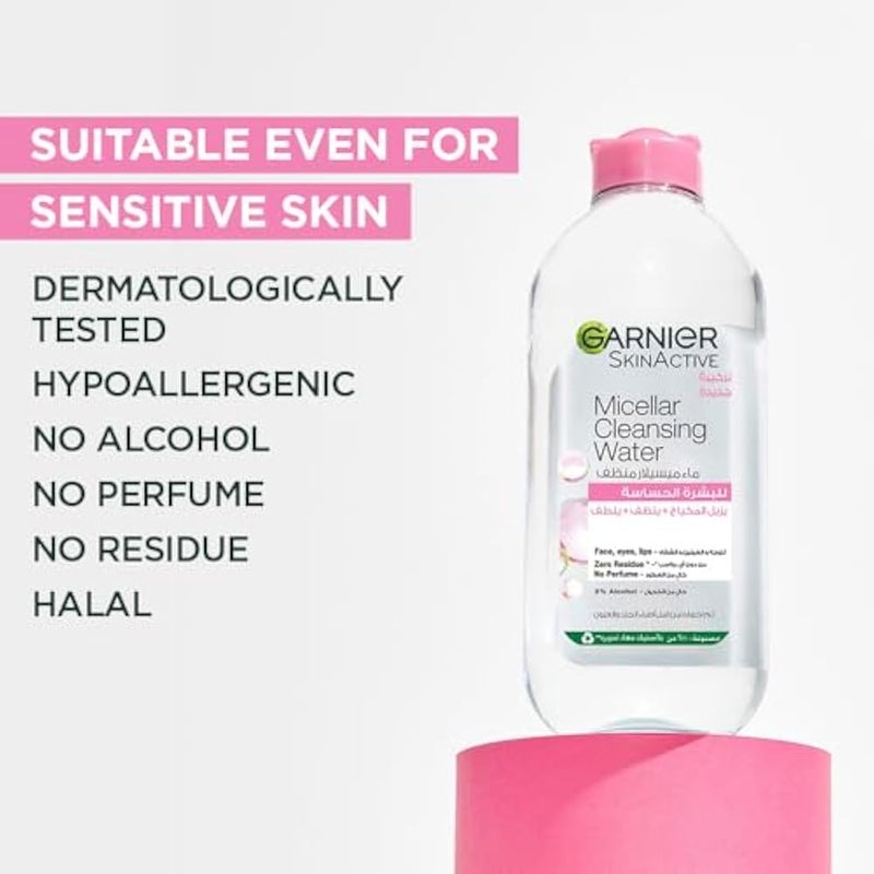 Garnier Micellar Water Face Cleanser & Daily Make-up Remover - 400ml - Image 5