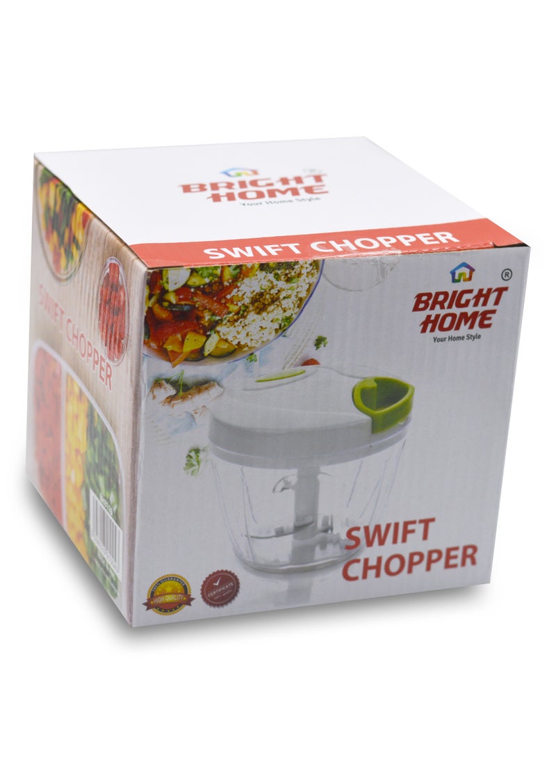 Manual Food Chopper and Slicer - Multipurpose, Stainless Steel Blade, Hand Pull, and Easy to Use