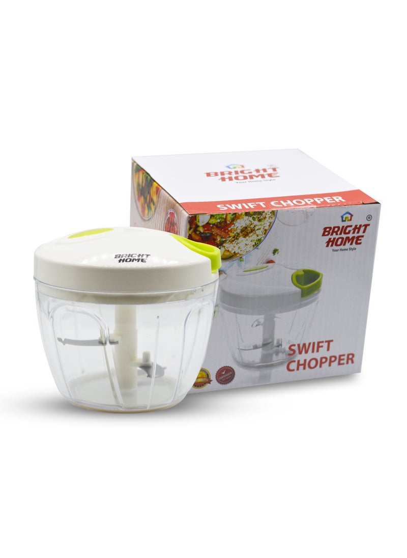 Manual Food Chopper and Slicer - Multipurpose, Stainless Steel Blade, Hand Pull, and Easy to Use