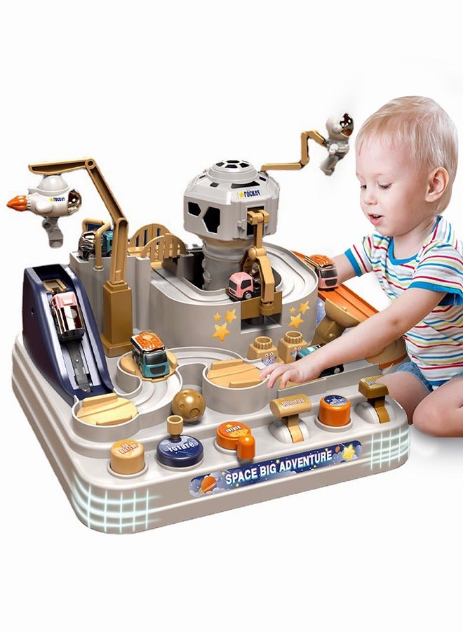 Occuwzz Kids Space Themed Toy Car Set Taxiway Toy Car - Image 1