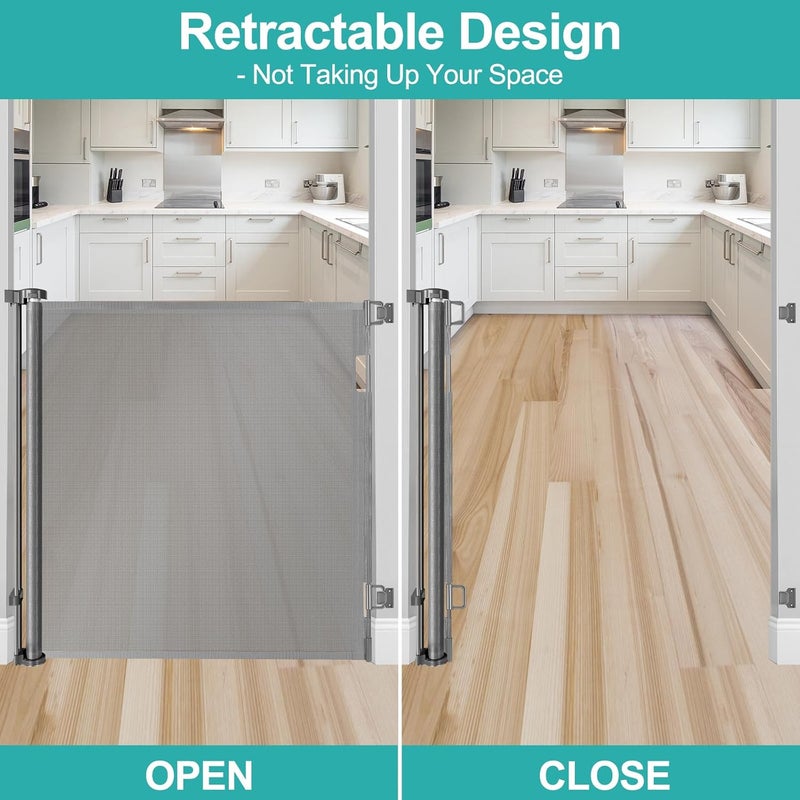 BETERTEK 42 Inch Extra Tall Retractable Baby Gate - Image 5