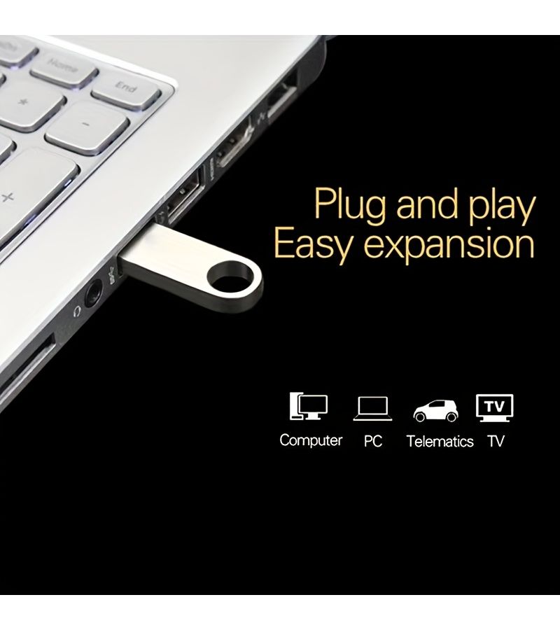 1 Gray 1GB USB 2.0 Metal Flash Drive Pen Drive Storage Stick - Image 3