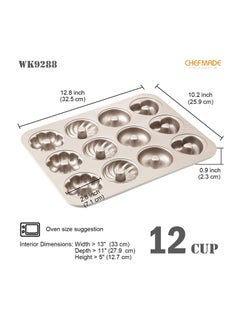 Donut Mold Cake Pan 12 Cavity Non Stick Pattern Doughnut Bakeware - pzsku/ZEEF07D897C1A0BFEB999Z/45/_/1691829150/2e9bc4de-3f5a-4649-b0e5-5513eb77ad46