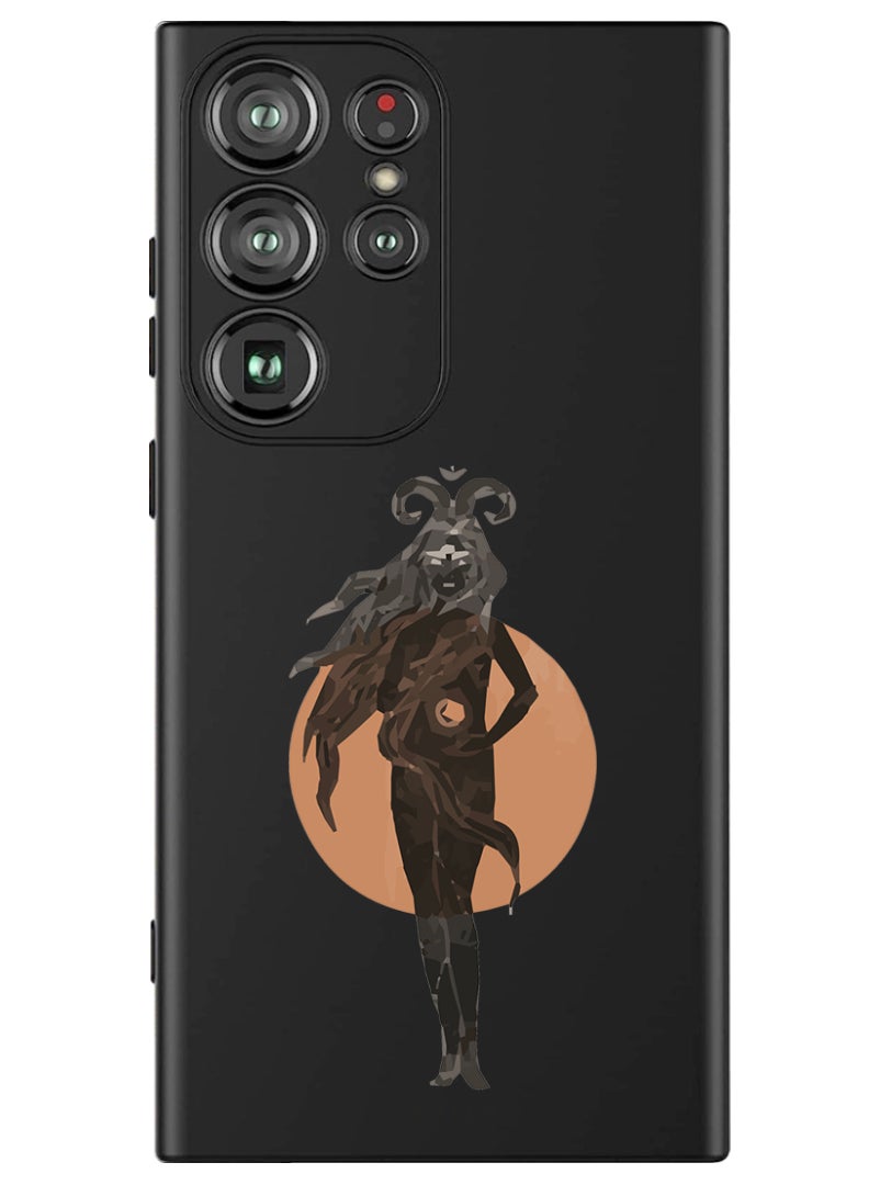 Theodor Protective Slim Fit Case Liquid Silicone Cover with Full Body Protection Anti-Scratch Shockproof Case For Samsung Galaxy S24 Ultra (Black) - aries - Image 1